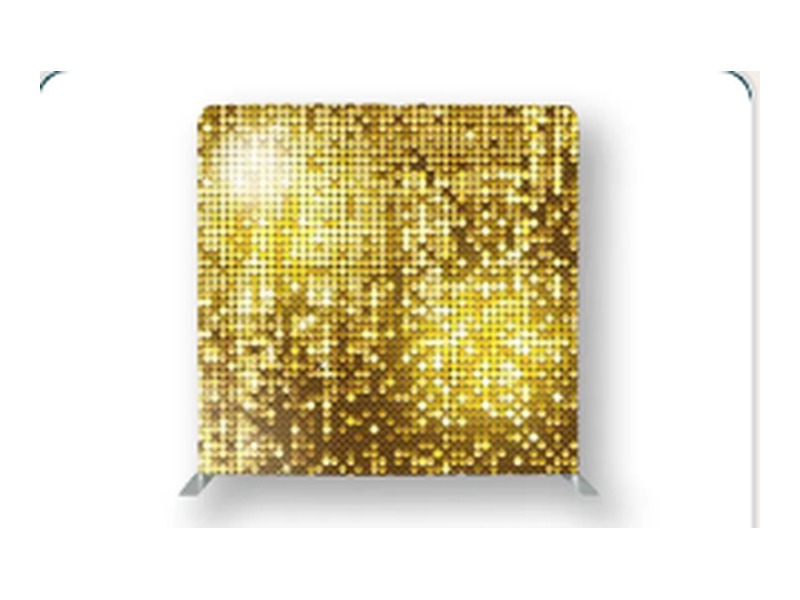 Fotobox-Hintergrund Goldene Pailletten